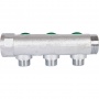 Коллектор распределительный Stout SMB-6850 1"х1/2" с 3 отводами, регулировочно-отсечные клапаны