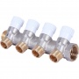 Коллектор распределительный 3/4" х 1/2" с 4 отводами Stout SMB-6851 запорные клапаны