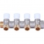 Коллектор распределительный 3/4" х 1/2" с 4 отводами Stout SMB-6851 запорные клапаны