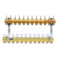Коллекторная группа Giacomini R553F 1"х3/4" 12 выходов, с расходомерами