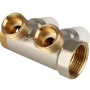 Коллектор распределительный 1" х 3/4" с 2 отводами Stout SMB-6851 запорные клапаны
