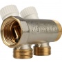 Коллектор распределительный 1" х 3/4" с 2 отводами Stout SMB-6851 запорные клапаны