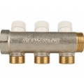 Коллектор распределительный Stout SMB-6851 1"х3/4" с 3 отводами, запорные клапаны