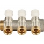 Коллектор распределительный 1" х 3/4" с 3 отводами Stout SMB-6851 запорные клапаны