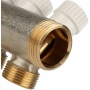 Коллектор распределительный 1" х 3/4" с 4 отводами Stout SMB-6851 запорные клапаны