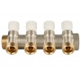 Коллектор распределительный 1" х 3/4" с 4 отводами Stout SMB-6851 запорные клапаны