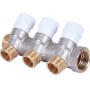 Коллектор распределительный 3/4" х 1/2" с 3 отводами Stout SMB-6851 запорные клапаны