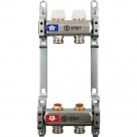 Коллекторная группа Stout SMS-0922 1"х3/4" 2 выхода, без расходомеров