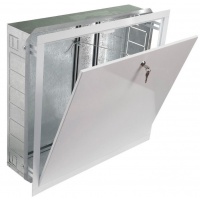 Шкаф коллекторный Grota ШРВ-4, 11-12 выходов, встроенный с накладной дверцей