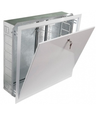 Шкаф коллекторный Grota ШРВ-4, 11-12 выходов, встроенный с накладной дверцей