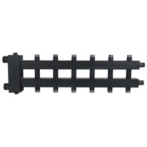 Гидравлический разделитель с коллектором ROMMER до 85 кВт, 7 отопительных контуров (3+3+1) купить в интернет магазине Санрай73