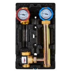 Насосная группа ROMMER RDG-1002 с термостатическим клапаном 35-60°С, без насоса, левая