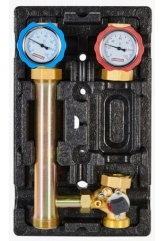 Насосная группа ROMMER RDG-1003 с 3-х ходовым приводным смесителем, без насоса, правая