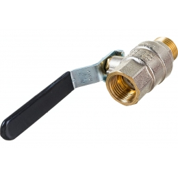 Кран шаровой 1/2"ВР/НР Stout полнопроходной рычаг черный