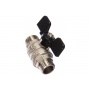 Кран шаровой 1/2"НР/НР Stout полнопроходной бабочка черная