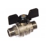Кран шаровой 1/2"НР/НР Stout полнопроходной бабочка черная