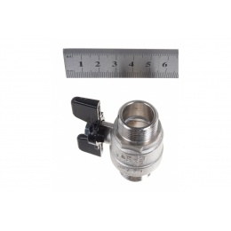 Кран шаровой 3/4"НР/НР Stout полнопроходной бабочка черная