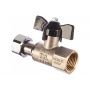 Кран шаровой с накидной гайкой 1/2"ВР х 1/2" Stout бабочка черная