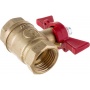 Кран шаровой 1/2"ВР/ВР Valfex Optima полнопроходной, бабочка красная