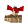 Кран шаровой с накидной гайкой 1/2"ВР х 1/2" Valfex Premium бабочка красная
