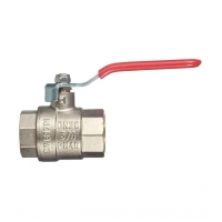 Кран шаровой Valtec Base 3/4"ВР/ВР полнопроходной, рукоятка стальная красная