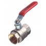 Кран шаровой Valtec Base 3/4"ВР/ВР полнопроходной, рукоятка стальная красная