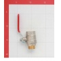 Кран шаровой Valtec Base 3/4"ВР/НР полнопроходной, рукоятка стальная красная