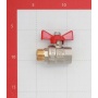 Кран шаровой Valtec Base 1/2"ВР/НР полнопроходной, бабочка красная