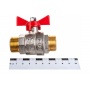 Кран шаровой 3/4"НР/НР Valtec Base полнопроходной, бабочка красная