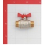 Кран шаровой 3/4"НР/НР Valtec Base полнопроходной, бабочка красная