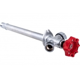 Незамерзающий уличный кран UNIPUMP WF-2103, 320 мм, толщина стены 200 мм, 1/2"НР х 3/4"НР