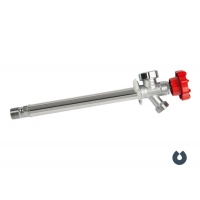 Незамерзающий уличный кран UNIPUMP WF-2104, 370 мм, толщина стены 250 мм, 1/2"НР х 3/4"НР