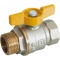 Кран газовый 3/4"НР/ВР Giacomini R734G полнопроходной, бабочка желтая