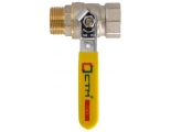 Кран газовый 1"ВР/НР СТМ ГАЗ CGFMH полнопроходной, рукоятка стальная желтая