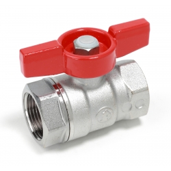 Кран шаровой 1/2"ВР/ВР Giacomini бабочка красная