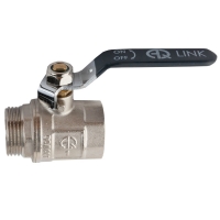 Кран шаровой 1 1/2"вр х 1 1/2"нр, прямой, полнопроходной, ручка-рычаг