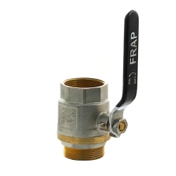 Кран шаровой 1 1/2"вр х 1 1/2"нр Frap полнопроходной, стальная рукоятка черная