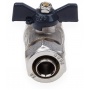 Кран шаровой Aqualink 1/2"вр х 20мм цанга, ручка бабочка, для металлопластика