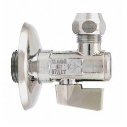 Кран шаровой угловой Itap 906 1/2"нр х 10мм цанга перекрывающий с фильтром