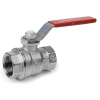 Кран шаровой 1 1/4"ВР/ВР Giacomini полнопроходной рычаг красный