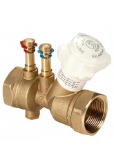 Клапан балансировочный Giacomini DN15, 2.7м3/ч, 1/2"вр, со штуцерами, со сливом