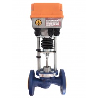 Клапан двухходовой смесительный Теплосила DN20, 6.3м³/ч с сервоприводом TSL-1600-25-1T-230-IP67