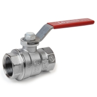Кран шаровой 1 1/2"ВР/ВР Giacomini полнопроходной рычаг красный