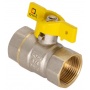 Кран газовый 1/2"ВР/ВР СТМ ГАЗ CGFFB полнопроходной, бабочка желтая