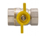 Кран газовый 1/2"ВР/ВР СТМ ГАЗ CGFFB полнопроходной, бабочка желтая