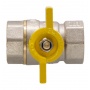 Кран газовый 1/2"ВР/ВР СТМ ГАЗ CGFFB полнопроходной, бабочка желтая