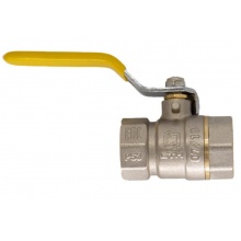 Кран газовый СТМ ГАЗ CGFFH 1 1/2" вр-вр полнопроходной, рукоятка стальная желтая
