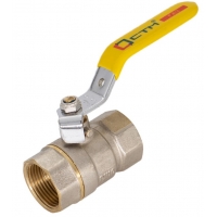 Кран газовый 1/2 "ВР/ВР СТМ ГАЗ CGFFH полнопроходной, рукоятка стальная желтая