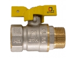 Кран газовый 3/4"ВР/НР СТМ ГАЗ CGFMB полнопроходной, бабочка желтая