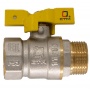 Кран газовый 1/2"ВР/НР СТМ ГАЗ CGFMB полнопроходной, бабочка желтая